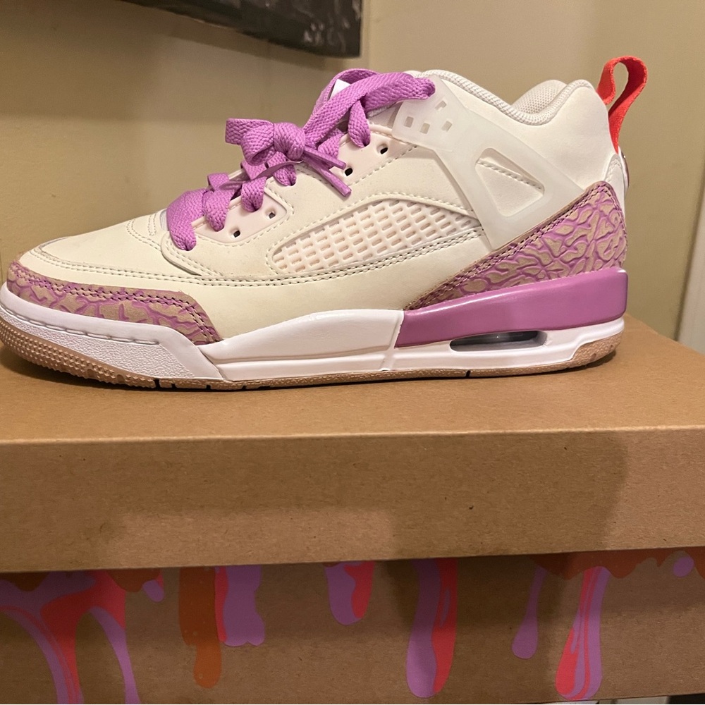 Kids Cream and Pink Sneakers